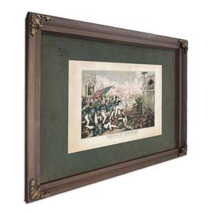 Battle of Monterethe Americans Forcing Their Way to the Main Plaza Sept 23th — Bourbon Framed Canvas Print | Bella Frye