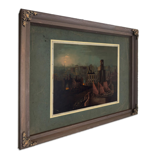 Chicago 1871 1871 — Bourbon Framed Canvas Print | Bella Frye