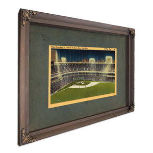 Night Baseball at Yankee Stadium New York City — Bourbon Framed Canvas Print | Bella Frye