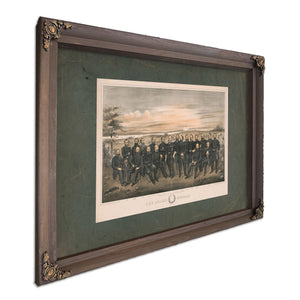 Lee and His Generals 194 — Bourbon Framed Canvas Print | Bella Frye