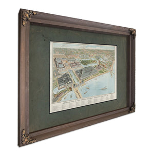 Birds Eye View of the Worlds Columbian Exposition Chicago 1893 1893 — Bourbon Framed Canvas Print | Bella Frye