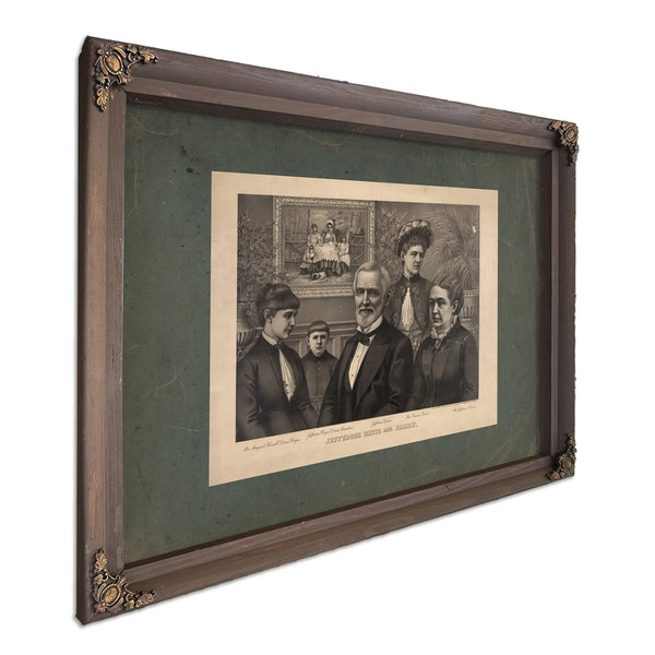 Jefferson Davis and Family 189 — Bourbon Framed Canvas Print | Bella Frye