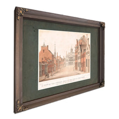 a View of the Federal Hall of the City of New York as Appeared in the Year 17 — Bourbon Framed Canvas Print | Bella Frye
