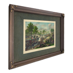 Battle of Antietamarmy of the Potomac_ Gen Geo B Mcclellan Comm Sept 17 1862 — Bourbon Framed Canvas Print | Bella Frye