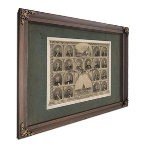 1776 Presidents of the United States 1876 1874 — Bourbon Framed Canvas Print | Bella Frye