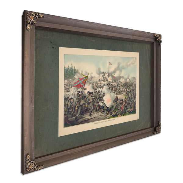 Assault on Fort Sanders 1891 — Bourbon Framed Canvas Print | Bella Frye