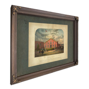 Armory of the First Troop Philadelphia City Cavalry 1863 — Bourbon Framed Canvas Print | Bella Frye