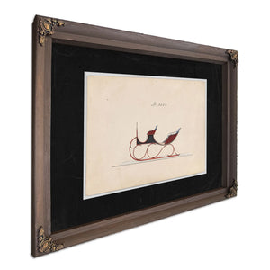 Design for Victoria Sleigh No 3551 — Bourbon Framed Canvas Print | Bella Frye