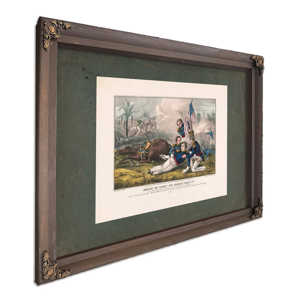 Death of Lieut Col Henry Clay Jr of the Second Regiment Kewntucky Volunteers — Bourbon Framed Canvas Print | Bella Frye