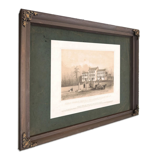 Female Seminary Nashville Tenn Barracks of the 51st Regt Ov March 1862 1862 — Bourbon Framed Canvas Print | Bella Frye