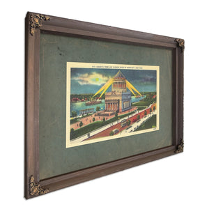 The Generals Eternal Vigil Riverside Mausoleum Nocturne — Bourbon Framed Canvas Print | Bella Frye