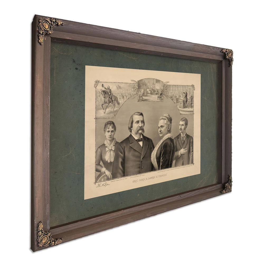 General John Alexander Logan Family 1887 — Stretched Canvas Print | Bella Frye