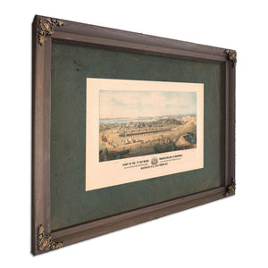 Camp of the 7th Maine Volunteers as Seen From the Fortifications Erected by — Bourbon Framed Canvas Print | Bella Frye