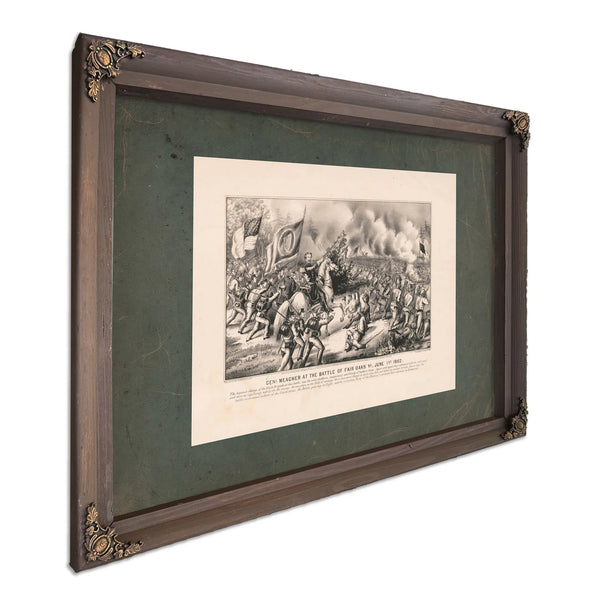 General Meagher at the Battle of Fair Oaks Va June 1st 1862 1862 — Bourbon Framed Canvas Print | Bella Frye