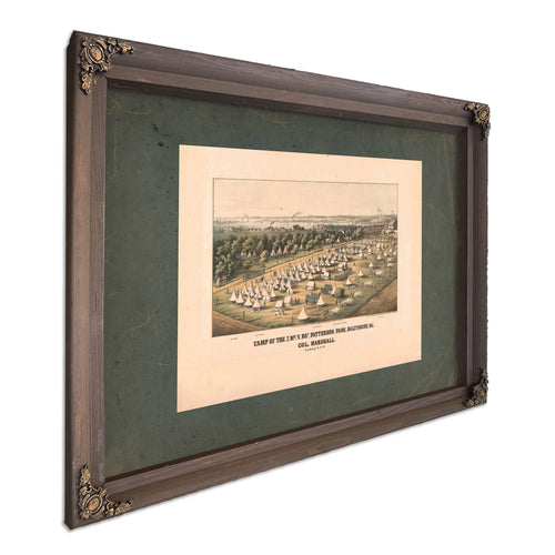 Camp of the 7 Me V Rgt Patterson Park Baltimore Md Col Marshall Looking Ssw — Bourbon Framed Canvas Print | Bella Frye