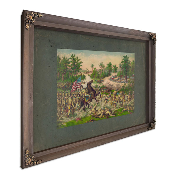 Battle of Quingua Phil I April 23 1899 1899 — Bourbon Framed Canvas Print | Bella Frye