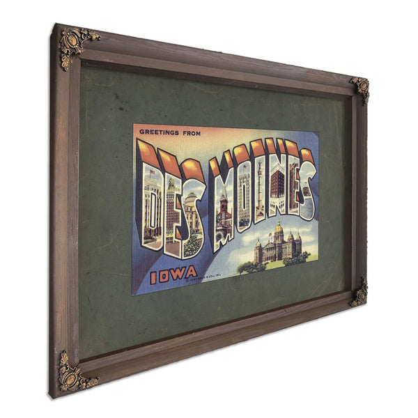 Iowa Des Moines — Bourbon Framed Canvas Print | Bella Frye