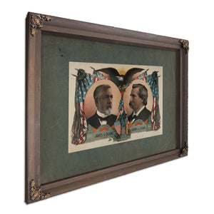 for President James G Blaine for Vice President John a Logan 1884 — Bourbon Framed Canvas Print | Bella Frye