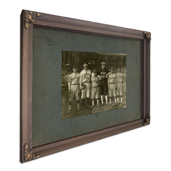 Babe Ruth Lou Gehrig 1927 Barnstorming Tour 423f32 — Bourbon Framed Canvas Print | Bella Frye