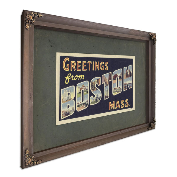 Massachusetts Boston — Bourbon Framed Canvas Print | Bella Frye
