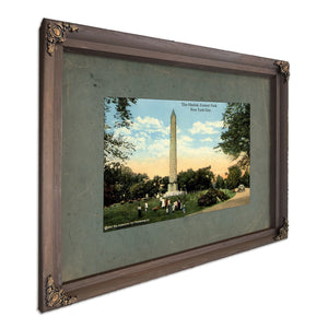 Cleopatras Needle the Egyptian Enigma in the American Garden — Bourbon Framed Canvas Print | Bella Frye
