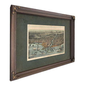 Chicago as it Was — Bourbon Framed Canvas Print | Bella Frye