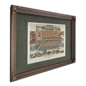 Grand Banquet Given by the Citizens of Cincinnati to the Visiting Merchants — Bourbon Framed Canvas Print | Bella Frye
