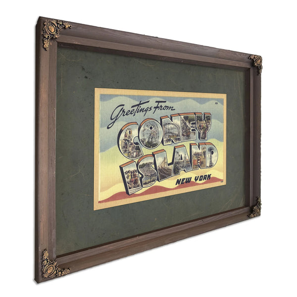 New York Coney Island — Bourbon Framed Canvas Print | Bella Frye