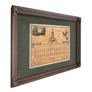 Diagram of the Federal Government and American Union by N Mendal Shafer Atto — Bourbon Framed Canvas Print | Bella Frye