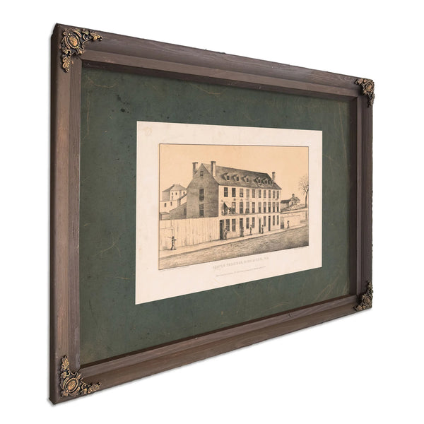 Castle Thunder Richmond Va 19th Century — Bourbon Framed Canvas Print | Bella Frye