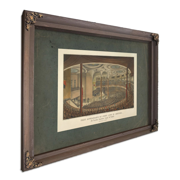 First Appearance of Jenny Lind in America at Castle Garden Septr 11th 185 T — Bourbon Framed Canvas Print | Bella Frye