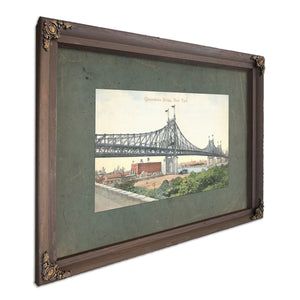 The Iron Crossing at Blackwells Island — Bourbon Framed Canvas Print | Bella Frye
