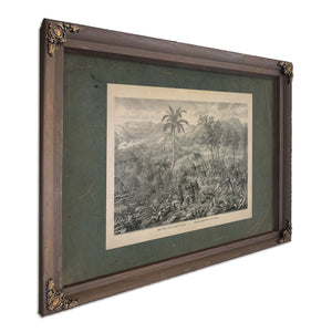 Battle of La Quasina Near Santiago De Cuba 19th Century — Bourbon Framed Canvas Print | Bella Frye