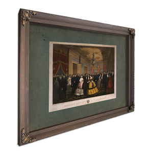 Abraham Lincolns Last Reception 1865 — Bourbon Framed Canvas Print | Bella Frye