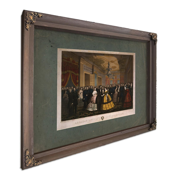 Abraham Lincolns Last Reception 1865 — Bourbon Framed Canvas Print | Bella Frye