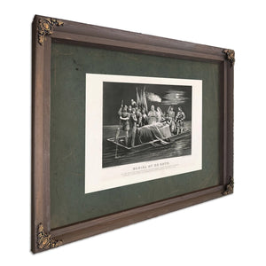 Burial of Desoto 1876 — Bourbon Framed Canvas Print | Bella Frye