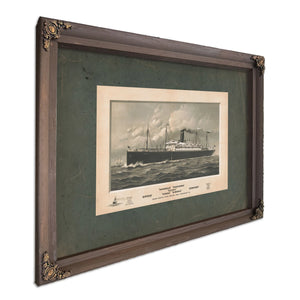 Mongolia Manchuria China Korea Siberia Trans Pacific Line Pacific Mail Steamsh — Bourbon Framed Canvas Print | Bella Frye