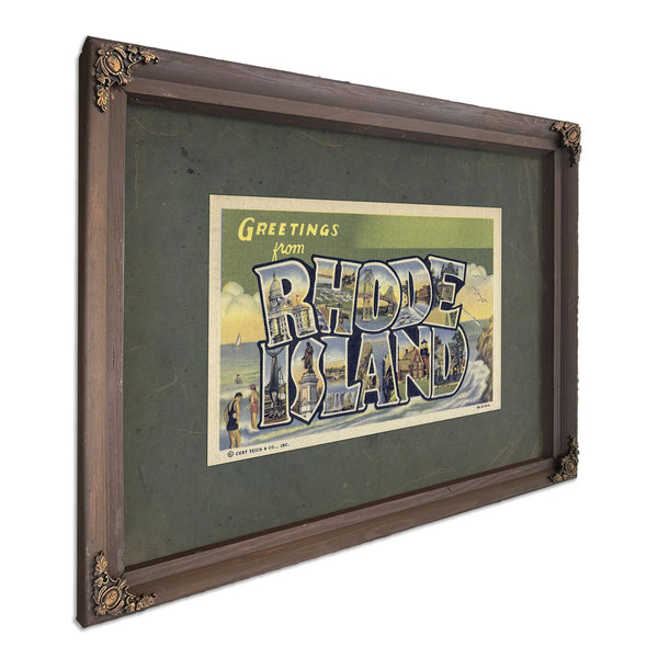 Rhode Island — Bourbon Framed Canvas Print | Bella Frye