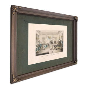 Declaration of Independence July 4th 1776 1835 1856 — Bourbon Framed Canvas Print | Bella Frye