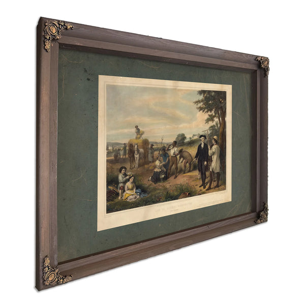 Life of George Washingtonthe Farmer 1854 — Bourbon Framed Canvas Print | Bella Frye