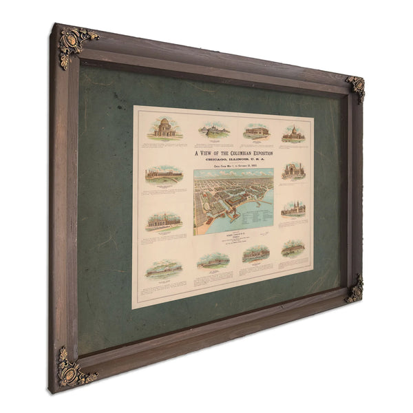 a View of the Columbian Exposition 1892 — Bourbon Framed Canvas Print | Bella Frye