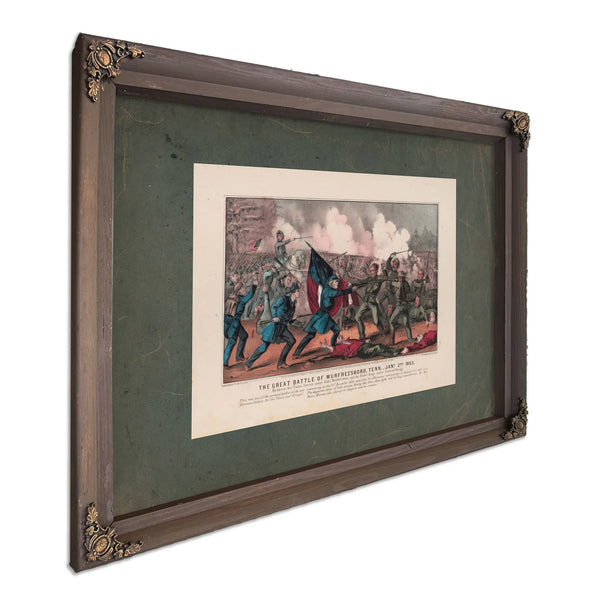 Great Battle of Murfreesboro Tenn Jan 2nd 1863 Between the Union Forces Unde — Bourbon Framed Canvas Print | Bella Frye