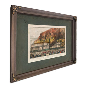 Burning of the New York Crystal Palace_ on Tuesday Oct 5th 1858 1858 — Bourbon Framed Canvas Print | Bella Frye