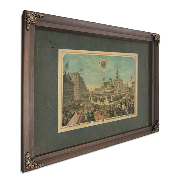 Grand Parade of the Knights Templar Triennial Conclave San Francisco August — Bourbon Framed Canvas Print | Bella Frye