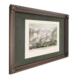 Battle of Sacramento Feb 28th 1847 Terrific Charge of the Mexican Lancers 18 — Bourbon Framed Canvas Print | Bella Frye