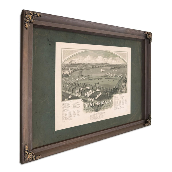 Encampment of First Brigade Maine Volunteer Militia 1885 — Bourbon Framed Canvas Print | Bella Frye