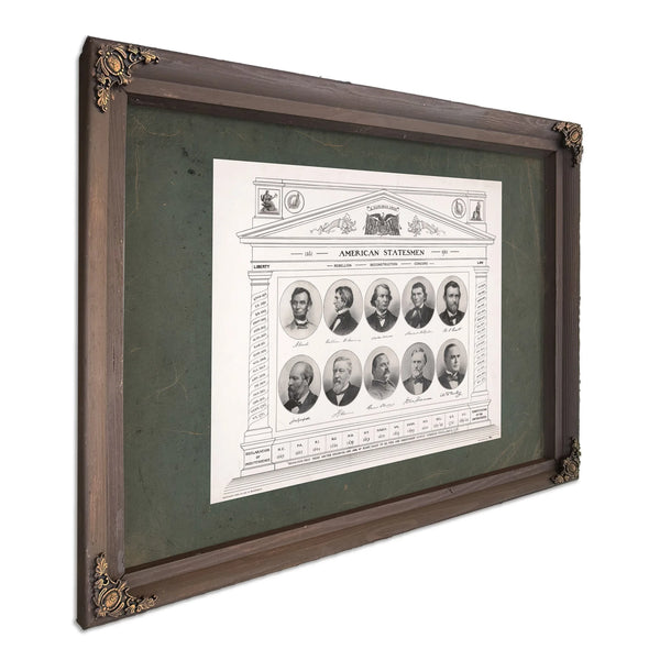 American Statesmen 1861 191 193 — Bourbon Framed Canvas Print | Bella Frye