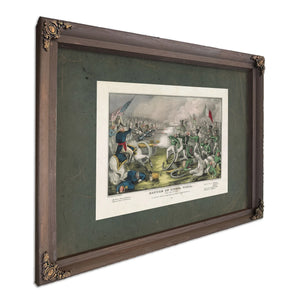 Battle of Buena Vista Fought Feby 23rd 1847 in Which the American Army Under — Bourbon Framed Canvas Print | Bella Frye