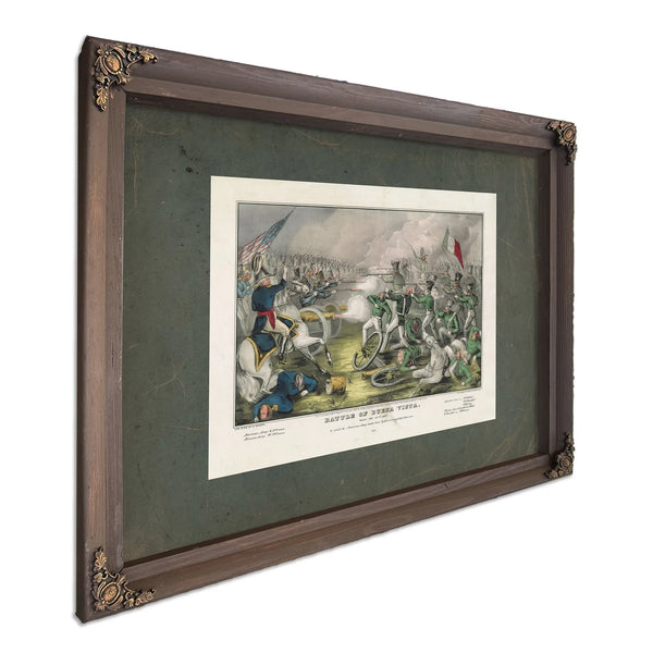 Battle of Buena Vista Fought Feby 23rd 1847 in Which the American Army Under — Bourbon Framed Canvas Print | Bella Frye