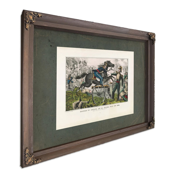 Battle of Resaca De La Palma May 9th 1846 Capture of Genl Vega by the Gallan — Bourbon Framed Canvas Print | Bella Frye